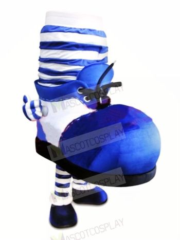 Blue Shoe Mascot Costume Cartoon