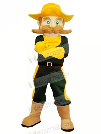 Cowboy with Green Eyes Mascot Costume Cartoon	