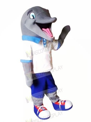 Cute Sport Dolphin Mascot Costume Cartoon