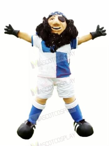 Pirate with Black Beard Mascot Costume People