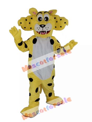 Funny Yellow Cheetah Mascot Costume