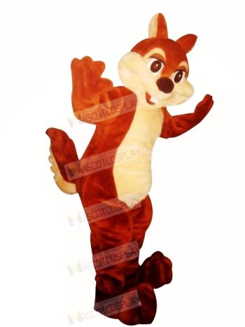 Smiling Chipmunk Mascot Costume Cartoon