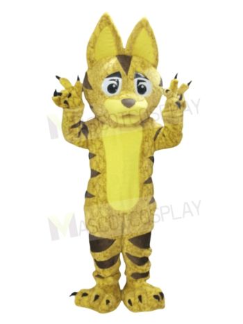 Big Ears Yellow Cat Mascot Costume