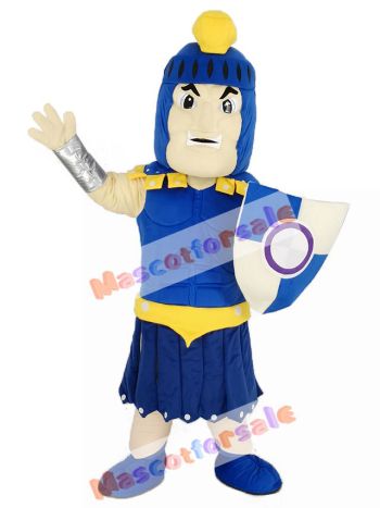 Blue Strong Titan Spartan Mascot Costume People