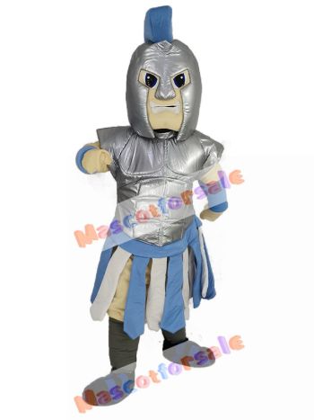 Blue and Silver Titan Spartan Mascot Costume