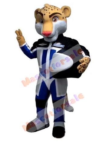 Pilot Leopard mascot costume