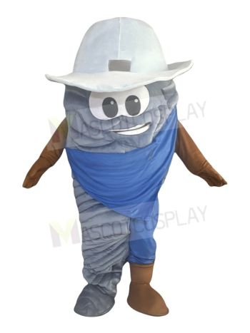 Cool Gray Tornado Mascot Costume