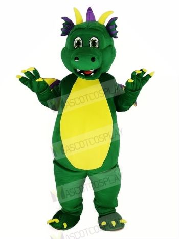 Green Dragon Mascot Costume Cartoon