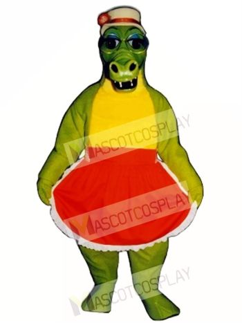 Alligator Bag with Apron & Hat Mascot Costume