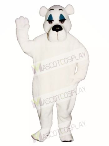 Comic Polar Bear Christmas Mascot Costume