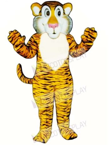 Cute Shy Tiger Mascot Costume