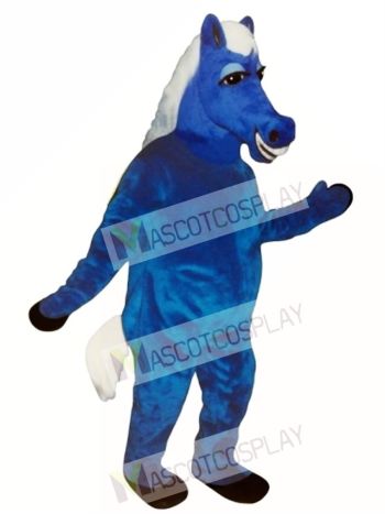 Blue Horace Horse Mascot Costume