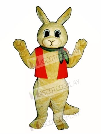 Aussie Roo Kangaroo with Neckerchief & Vest Mascot Costume