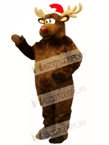 Christmas Deer with Hat Christmas Mascot Costume