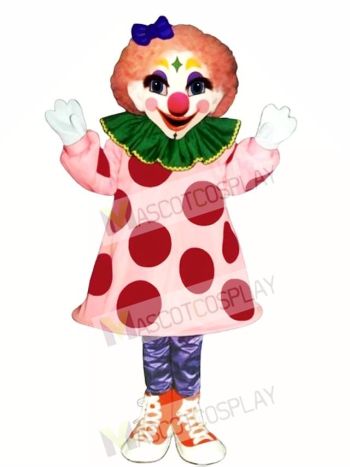 Girl Clown Mascot Costume