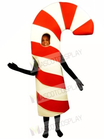Open Face Candy Cane Mascot Costume