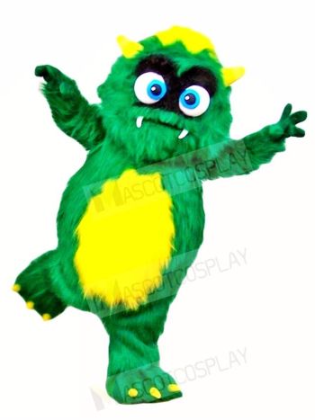 Fluffy Green Monster Mascot Costumes 