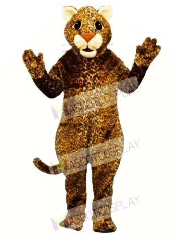 Cute Leaping Leopard Mascot Costume