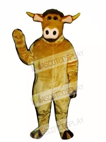 Cute Cartoon Bull Mascot Costume