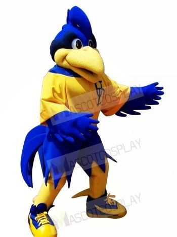 Motion Blue Rooster Big Bird Mascot Costume 