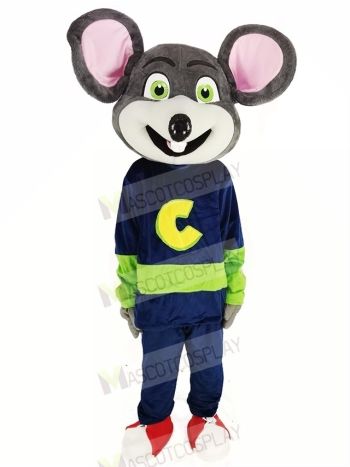 Chuck E. Cheese Mascot Costume Mouse with Green Eyes