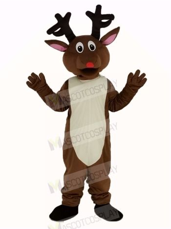 Christmas Brown Reindeer Mascot Costume