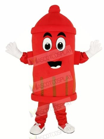 Red Public Utilities Fire Hydrant Mascot Costume