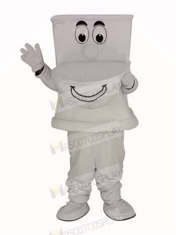 Funny White Toilet Mascot Costume