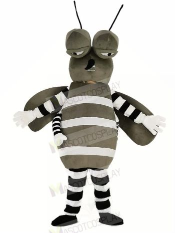 Gray Mosquito Mascot Costume Animal	