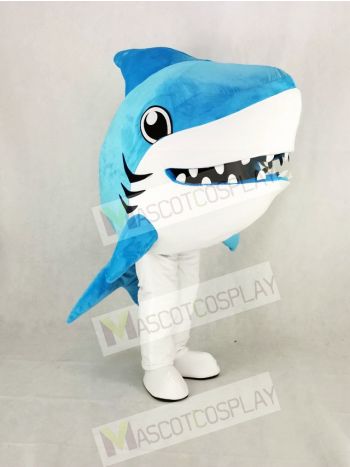 Cute Blue Whale Shark Mascot Costume Cartoon