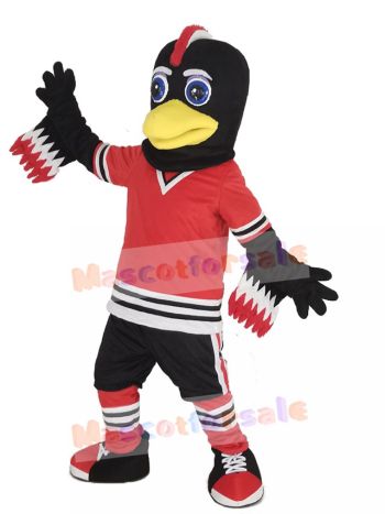 Tommy Hawk in Red T-shirt Mascot Costume