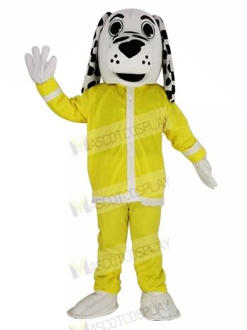 Dalmatian Fire Dog with Yellow Coat Mascot Costume Animal