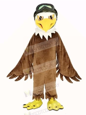 Cool Brown Eagle Mascot Costume