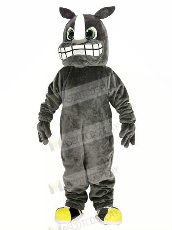 Gray Rhino Mascot Costume Animal	