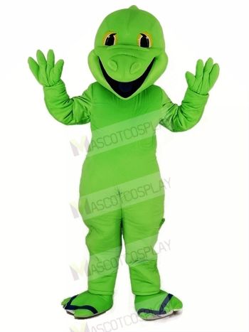 Green Lizard Mascot Costume Cartoon