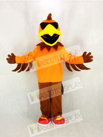 Cool Rock Chicken Rooster Mascot Costume Cartoon