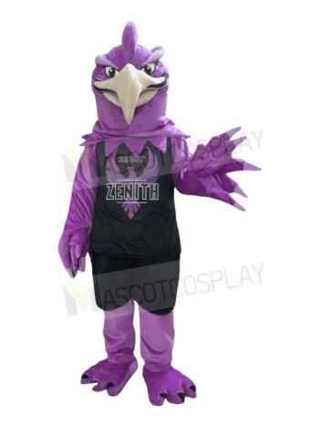 Noble Purple Phoenix Bird Mascot Costume