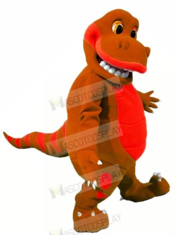 Brown Dinosaur Mascot Costume Cartoon