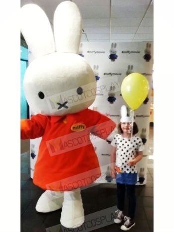 Orange Shirt Miffy Rabbit Mascot Costumes Cartoon	