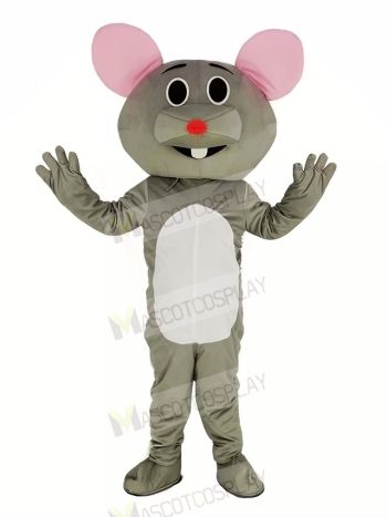 Gray Mouse with Red Nose Mascot Costume