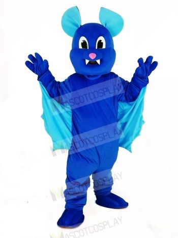 Blue Flying Bat Mascot Costume Animal