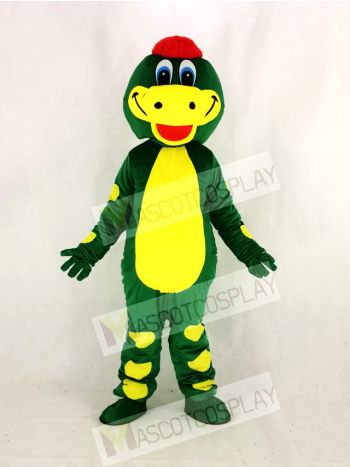 Cute Green Dino Dinosaur Mascot Costume Cartoon