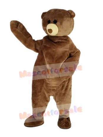 Cute Brown Bear Mascot Costume