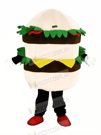 Hamburger with Cheese Mascot Costume Cartoon