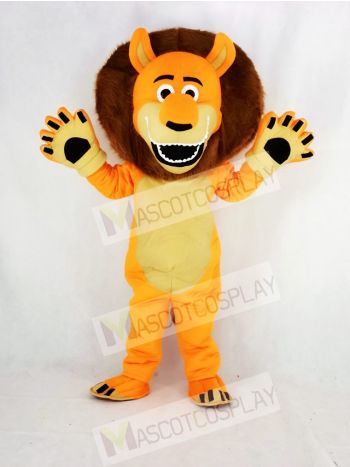Funny Orange Lion Adult Mascot Costume School	