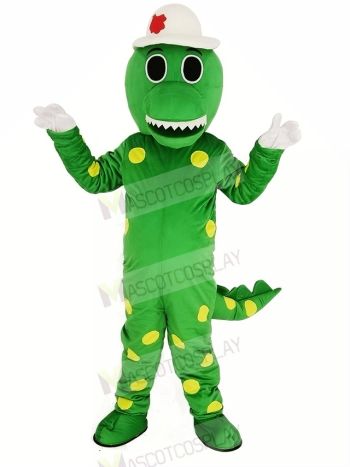 Green Dorothy Dinosaur with Hat Mascot Costume Animal