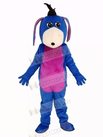 Blue Eeyore Donkey Mascot Costume Adult