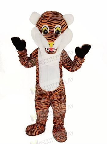 Reddish Brown Stripe Tiger Mascot Costume Animal