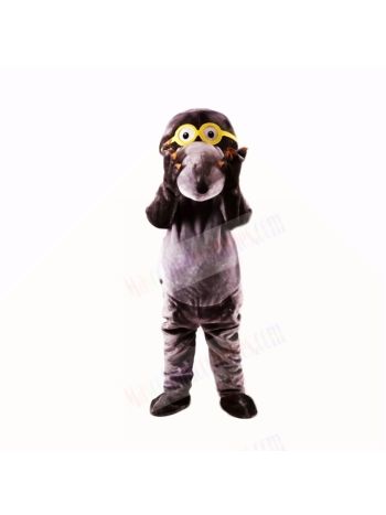Gray Glasses Mole Mascot Costumes College