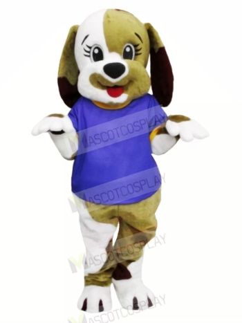 Fromm Puppy Dog with Blue T-shirt Mascot Costumes Cartoon
